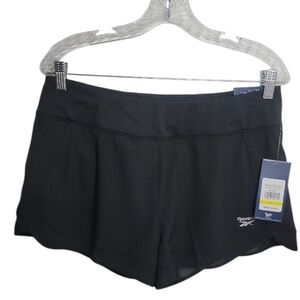 Reebok black power vector slim athletic shorts size large